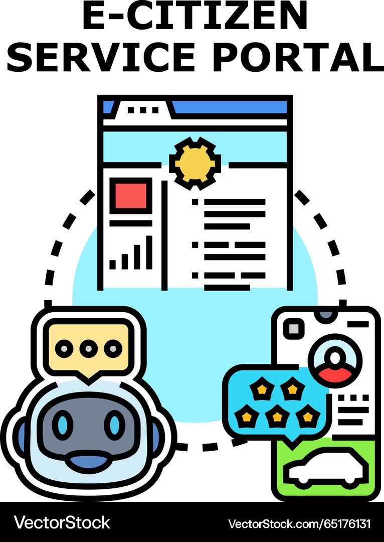 e-citizen-service-portal-providing-government-vector-65176131
